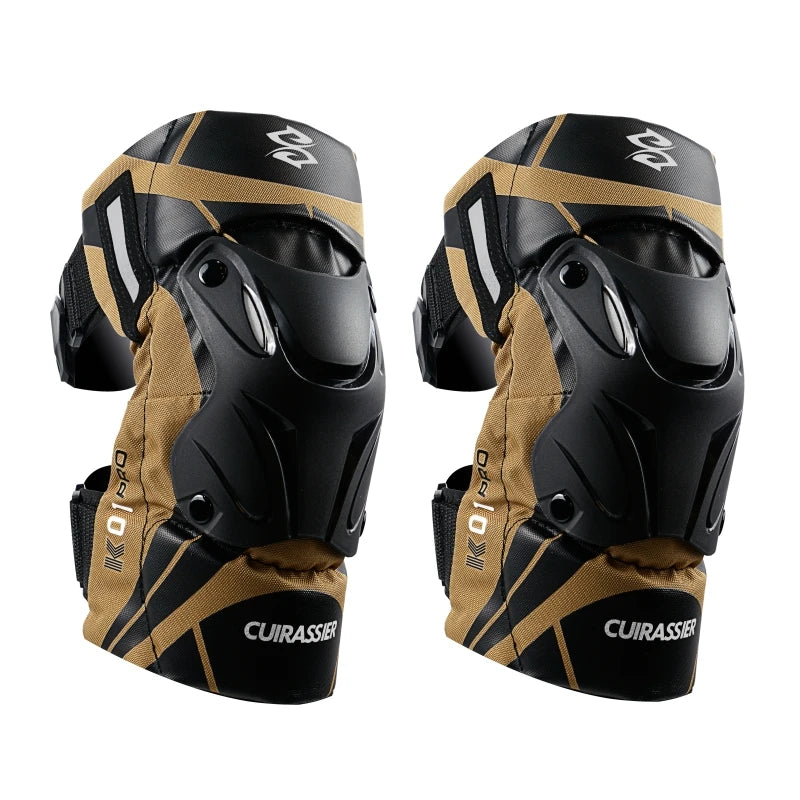 Cuirassier Motorcycle Knee Pads - Reflective Motocross MX Protective Guards Racing Leg Protection Gear
