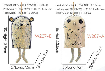 Resin Pet Wind Chime — Cute Animal Garden Pendant | Rural Home Decoration & Festival Gift Craftsmanship