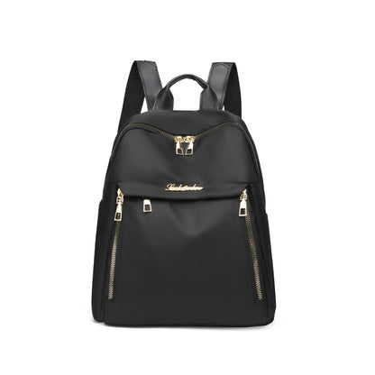 Simple PU Black Large Capacity Backpack - Unisex Travel Bag, Schoolbag for Women, Harajuku High Street Style