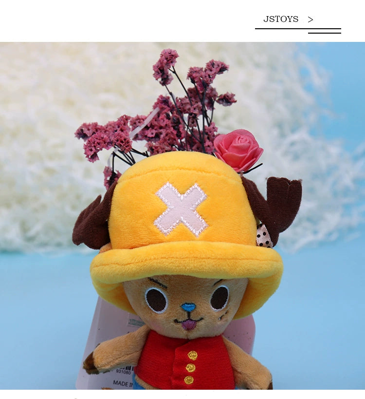 One Piece Plush Keychain Set — 14 Styles Including Tony Chopper, Luffy, Sanji, Sabo, Ace & Law | Anime Cartoon Stuffed Doll Pendant Gifts