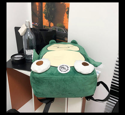 MINISO Switch Pokémon Plush Backpack | Cute Cartoon Schoolbag, Large Capacity for Students & Casual Use