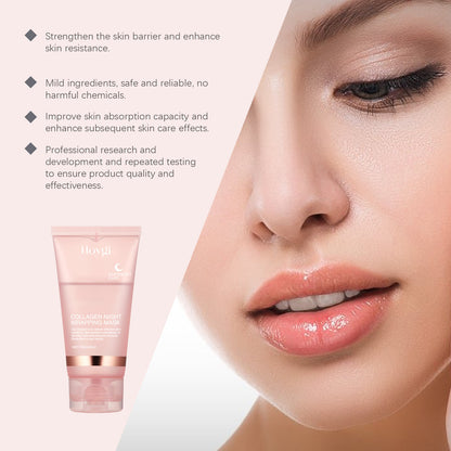 Overnight Collagen Peel-Off Mask Set – Night Mask for Deep Moisturizing