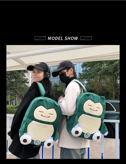 MINISO Switch Pokémon Plush Backpack | Cute Cartoon Schoolbag, Large Capacity for Students & Casual Use