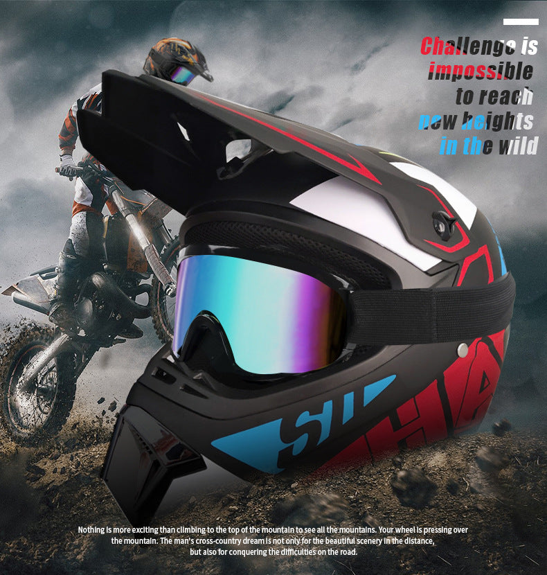 Youth & Kids Motorcycle Full Helmet - Children’s Motocross Casco Moto, Off-Road Protective Helmet with Goggles & Gloves