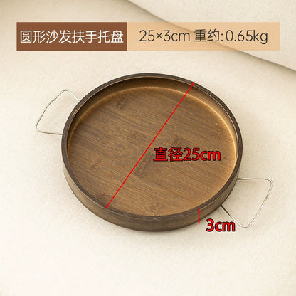 Stuck on Sofa Handrail Tray – Side Table with Feet, Tea Cup Holder & Small Apartment Coffee Table Gadget