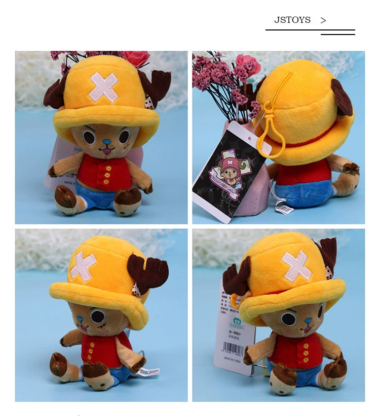 One Piece Plush Keychain Set — 14 Styles Including Tony Chopper, Luffy, Sanji, Sabo, Ace & Law | Anime Cartoon Stuffed Doll Pendant Gifts