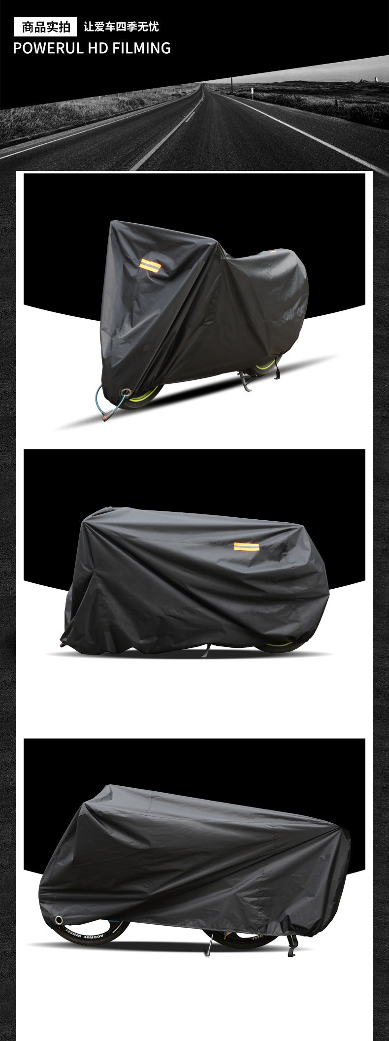 Thick Oxford Motorcycle Waterproof Cover – Universal Outdoor Dustproof, Rainproof, Sunshade & UV Protective Motorbike Cover