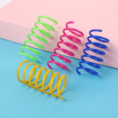 4/8/12PCS Cat Plastic Spring Toy – Interactive Beating Toy for Cats & Small Dogs, Fun Kitten Accessories