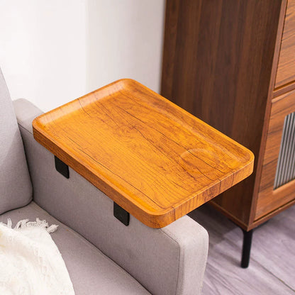 Stuck on Sofa Handrail Tray – Side Table with Feet, Tea Cup Holder & Small Apartment Coffee Table Gadget