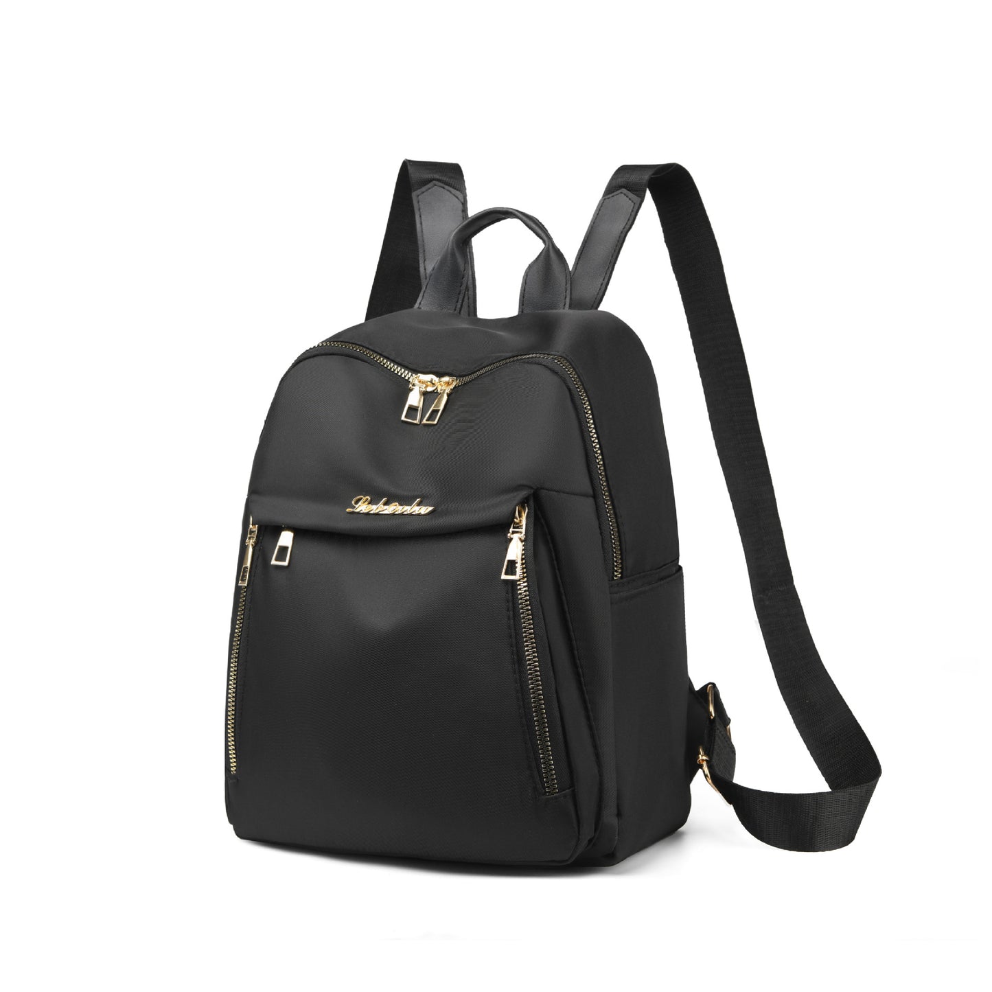 Simple PU Black Large Capacity Backpack - Unisex Travel Bag, Schoolbag for Women, Harajuku High Street Style