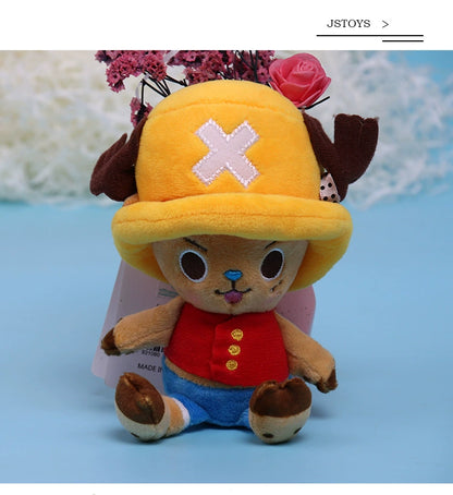 One Piece Plush Keychain Set — 14 Styles Including Tony Chopper, Luffy, Sanji, Sabo, Ace & Law | Anime Cartoon Stuffed Doll Pendant Gifts