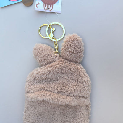 Cartoon Plush Card Wallet — Cute Small Purse for Bank Cards & Storage Bag