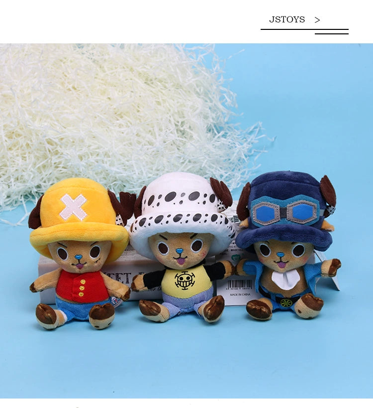 One Piece Plush Keychain Set — 14 Styles Including Tony Chopper, Luffy, Sanji, Sabo, Ace & Law | Anime Cartoon Stuffed Doll Pendant Gifts