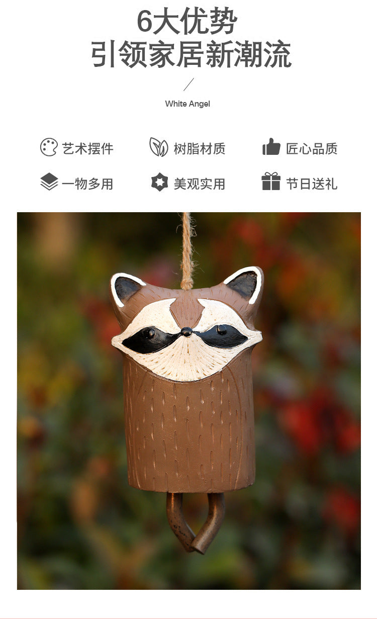 Resin Pet Wind Chime — Cute Animal Garden Pendant | Rural Home Decoration & Festival Gift Craftsmanship