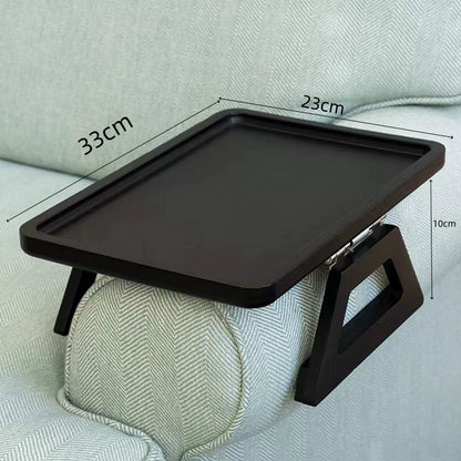 Stuck on Sofa Handrail Tray – Side Table with Feet, Tea Cup Holder & Small Apartment Coffee Table Gadget