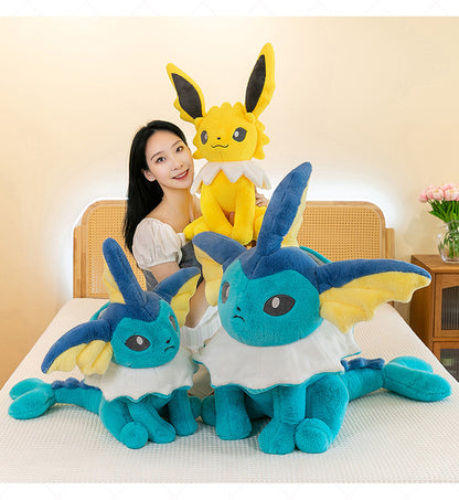 Pokemon Eevee Soft Hug Plush Doll – Vaporeon, Flareon, Jolteon Eeveelution Stuffed Toy Gift for Kids & Fans