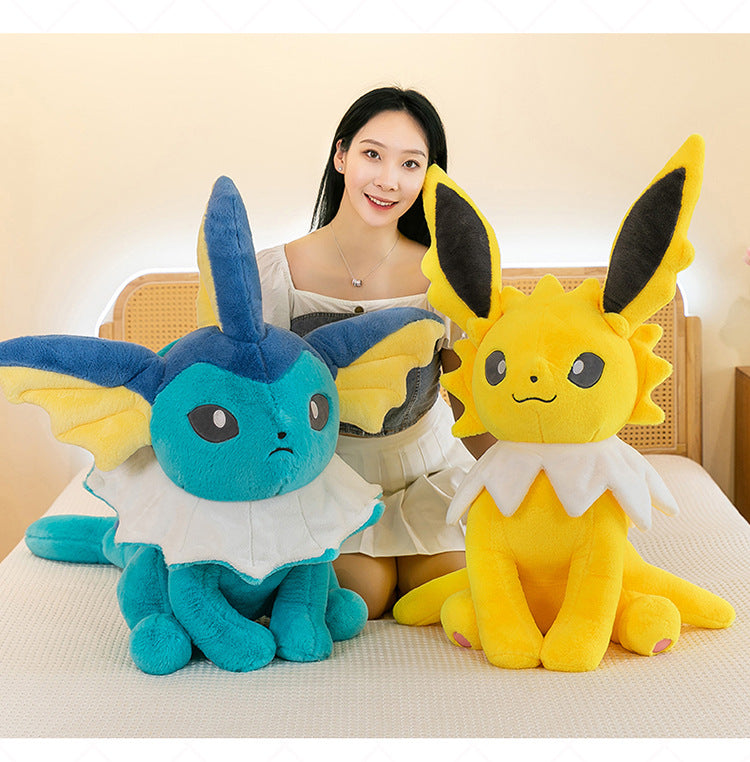 Pokemon Eevee Soft Hug Plush Doll – Vaporeon, Flareon, Jolteon Eeveelution Stuffed Toy Gift for Kids & Fans