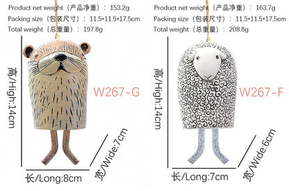 Resin Pet Wind Chime — Cute Animal Garden Pendant | Rural Home Decoration & Festival Gift Craftsmanship