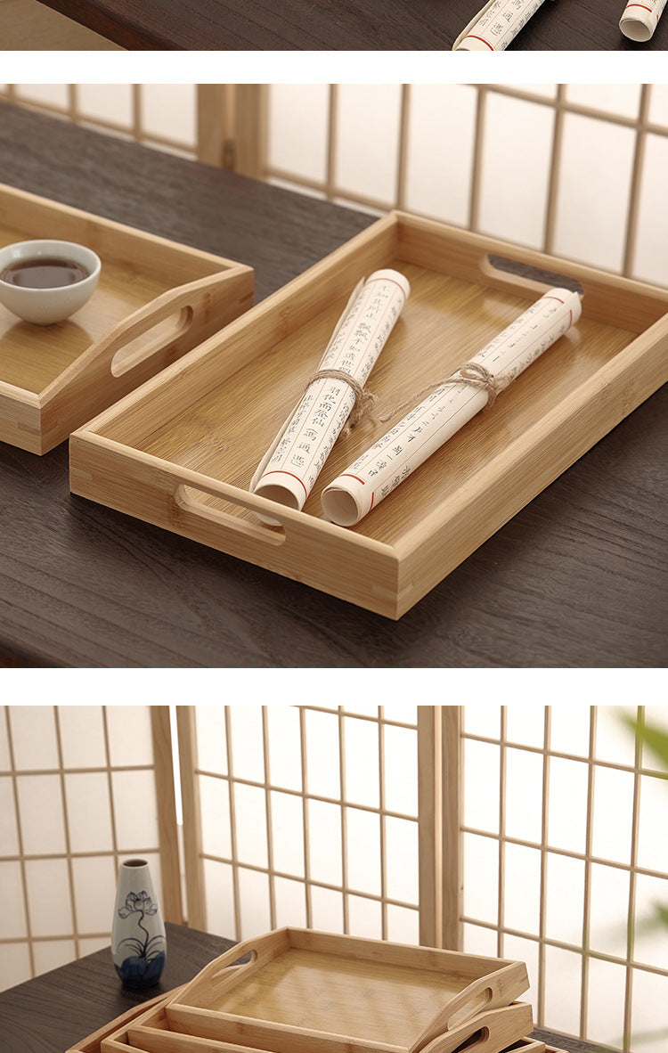 Rectangular Bamboo Tray – Household, Restaurant & Hotel Satchel Serving Tray