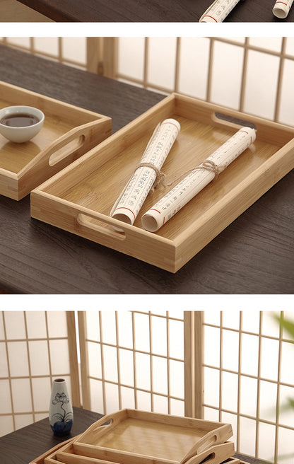 Rectangular Bamboo Tray – Household, Restaurant & Hotel Satchel Serving Tray