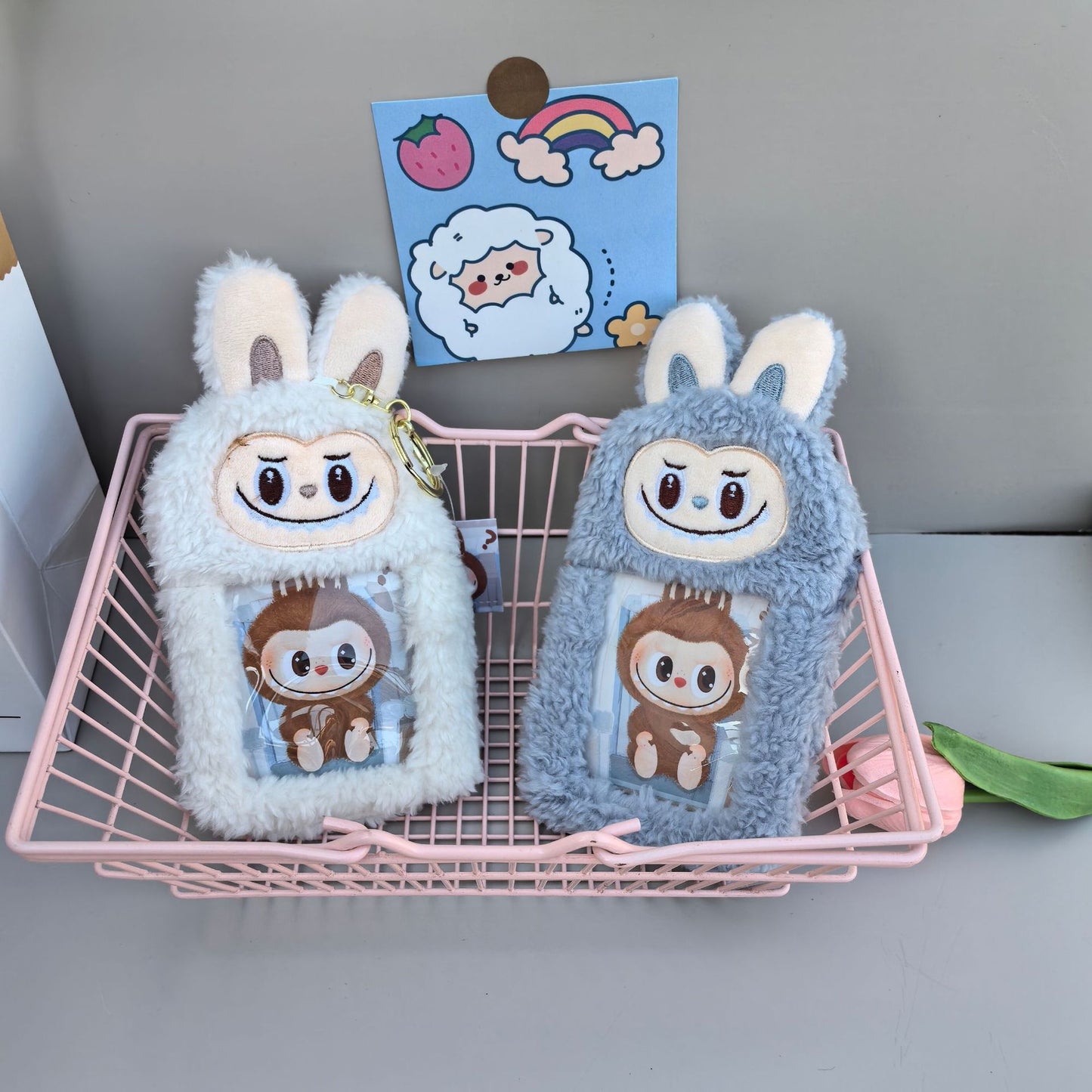 Cartoon Plush Card Wallet — Cute Small Purse for Bank Cards & Storage Bag