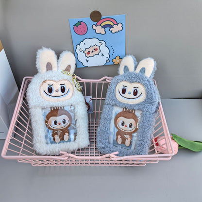 Cartoon Plush Card Wallet — Cute Small Purse for Bank Cards & Storage Bag