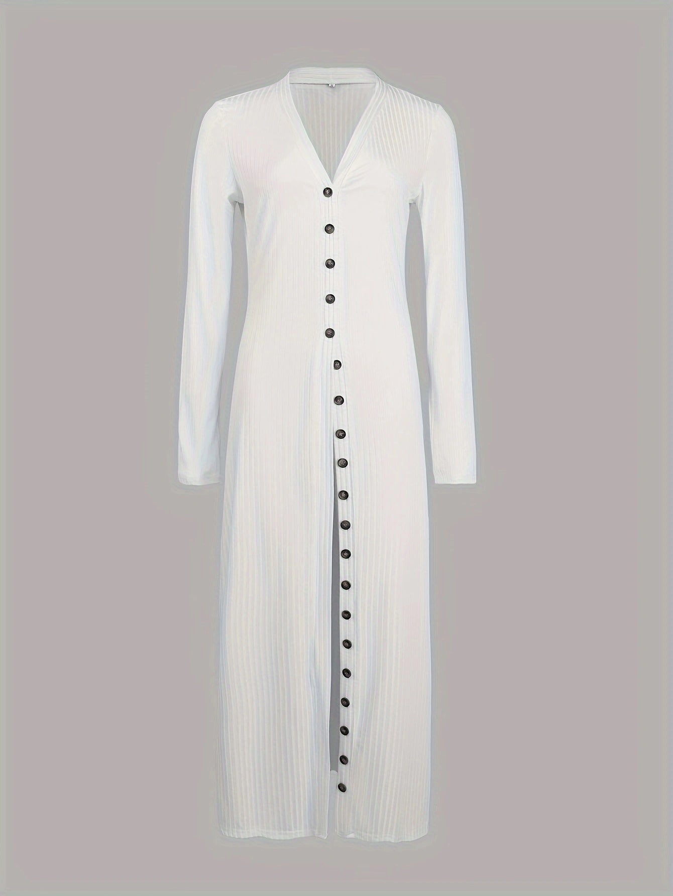 2023 Fashion Women's Button Long Striped Coat – Thin Open Dress for a Stylish Look