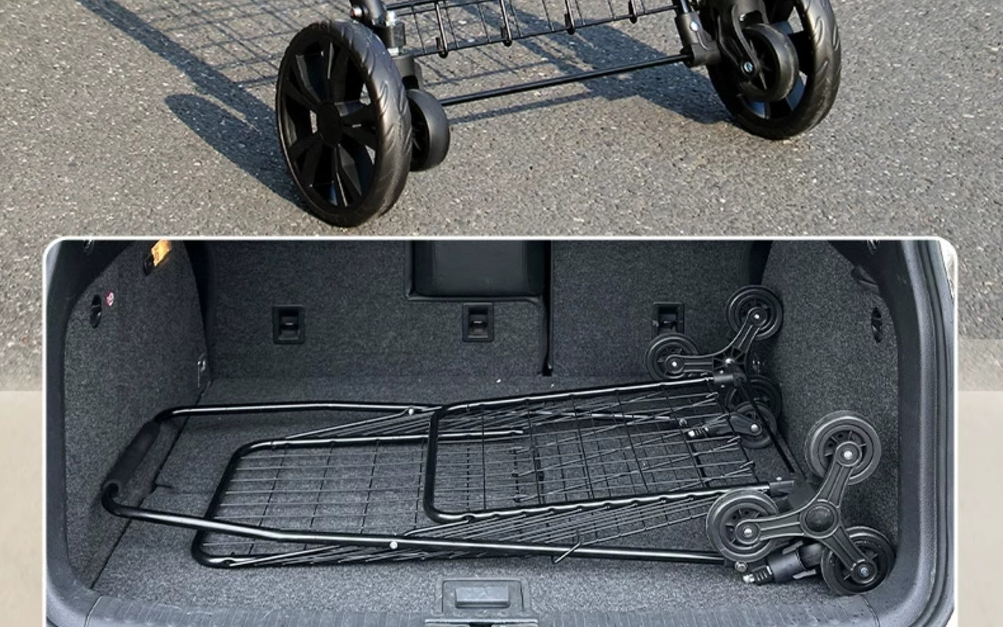 Foldable Internet Celebrity Shopping Trolley – Portable Hand-Pushed Luggage Cart for Home & Supermarkets