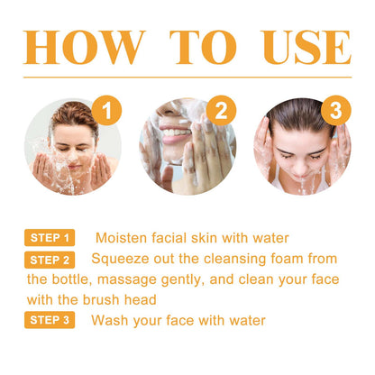 Turmeric Face Cleanser – Anti-Acne, Oil Control & Blackhead Remover, Brightening & Rejuvenating Face Wash Foam