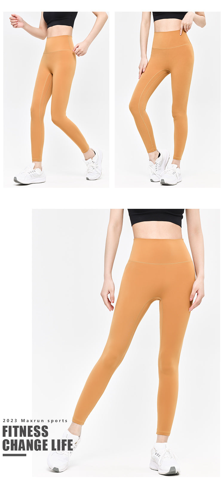 Maxrun Plus Size High Waist Workout Pants – Hip Lifting and Belly Control Fitness Leggings