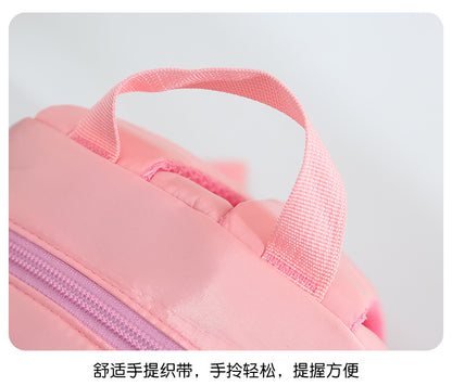 Plush 3D Rabbit Backpack for Kids – Cute Bow Tie Cartoon School Bag for Boys & Girls