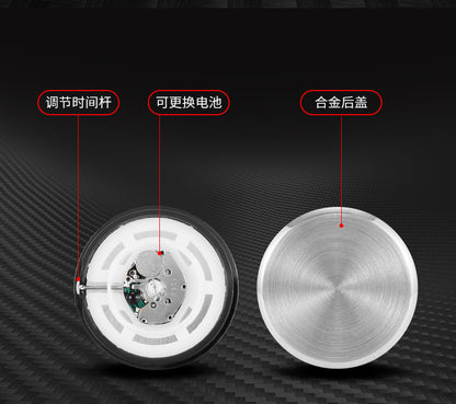 Luminous Car Clock - Mini Auto Stick-On Digital Watch for Cars, 40mm & 43mm Quartz Mechanic Ornament
