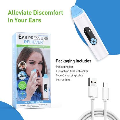 Ear Pressure Relief Device – Eustachian Tube Unblocker with 3-Speed Adjustment for Tinnitus, Ear Blockage, and Dizziness Relief