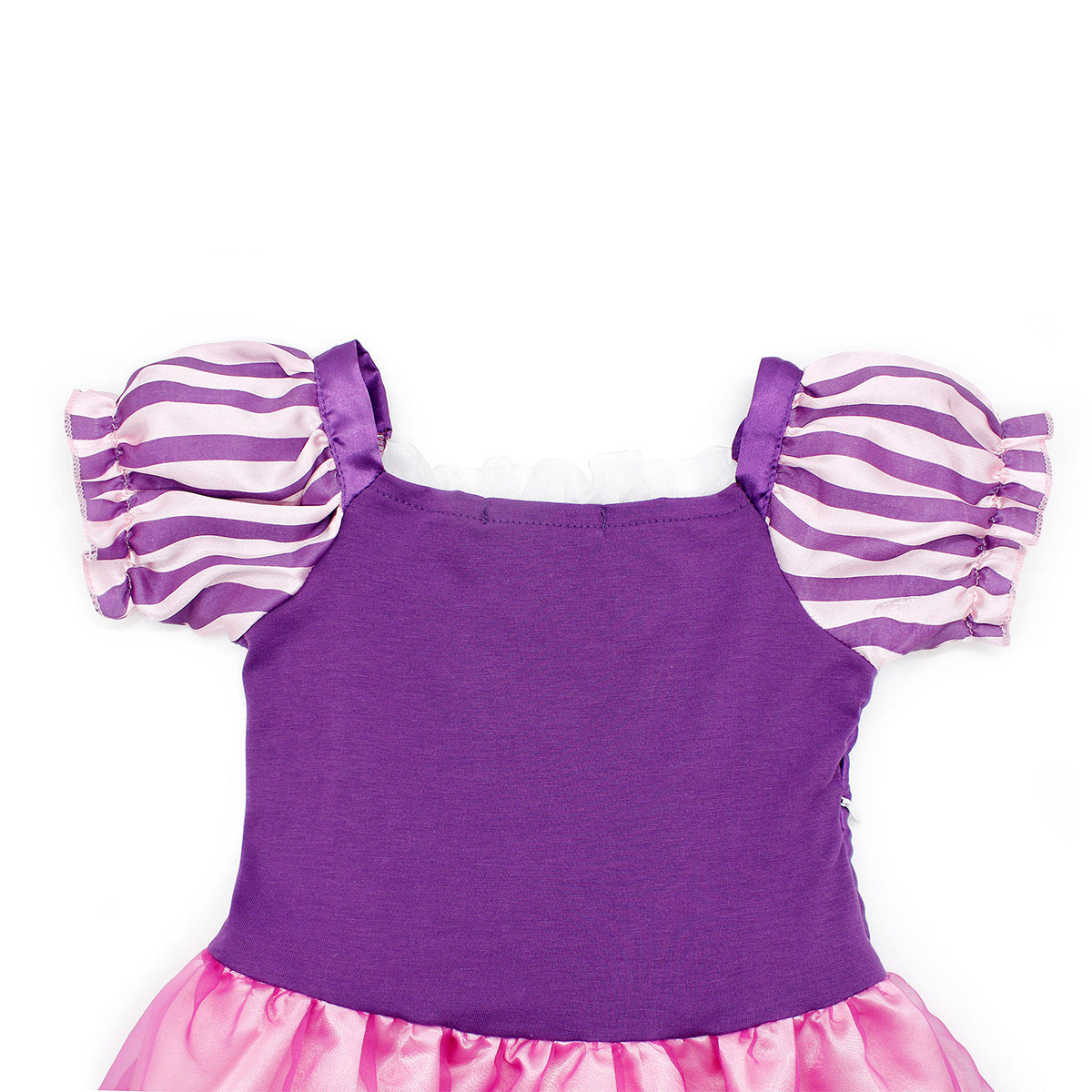 Disney Rapunzel Princess Dress - Purple Puff Sleeve Tangled Cosplay Costume for Girls, Halloween & Birthday Ball Gown