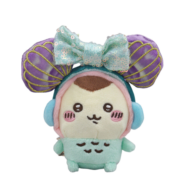 Labubu Sitting Party Plush Headband – Kawaii Hair Band Toy Decoration & Gift with Labubu2 Clothes   1/2