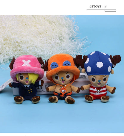 One Piece Plush Keychain Set — 14 Styles Including Tony Chopper, Luffy, Sanji, Sabo, Ace & Law | Anime Cartoon Stuffed Doll Pendant Gifts