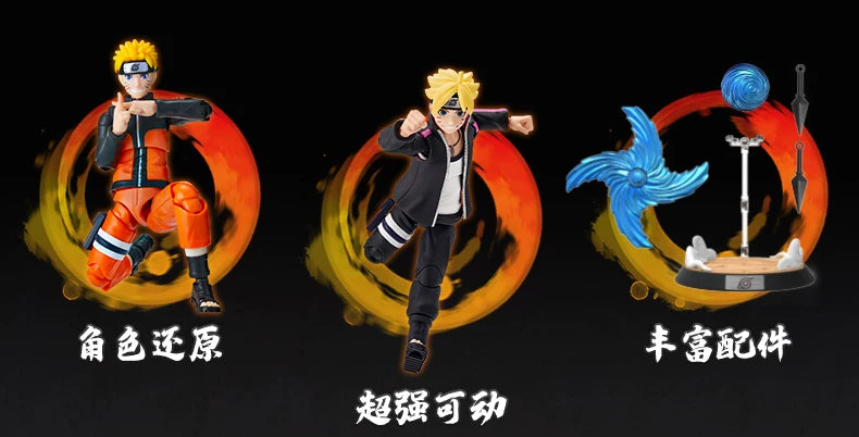 Blokees Naruto Action Figures — Uzumaki Boruto & Naruto Kurama Model Kits, Champion-Class Anime Toys & Collectible Gift Ornaments