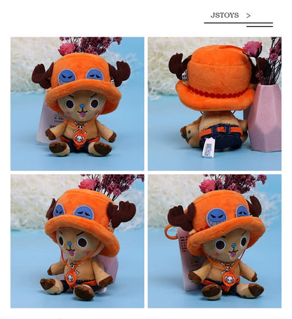 One Piece Plush Keychain Set — 14 Styles Including Tony Chopper, Luffy, Sanji, Sabo, Ace & Law | Anime Cartoon Stuffed Doll Pendant Gifts