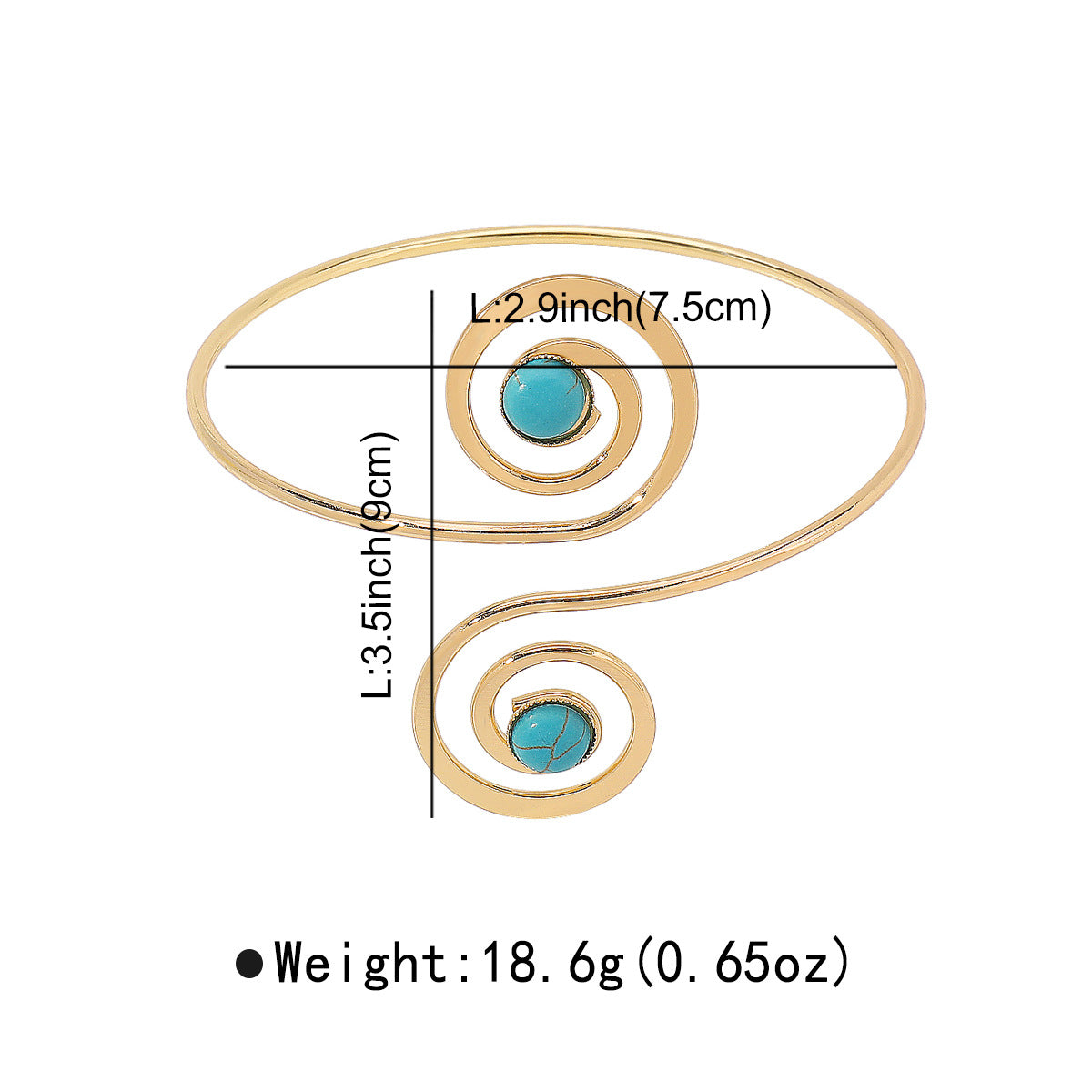 Lacteo Geometric Twisted Upper Arm Cuff Bracelet – Adjustable Water Drop Bangle for Women