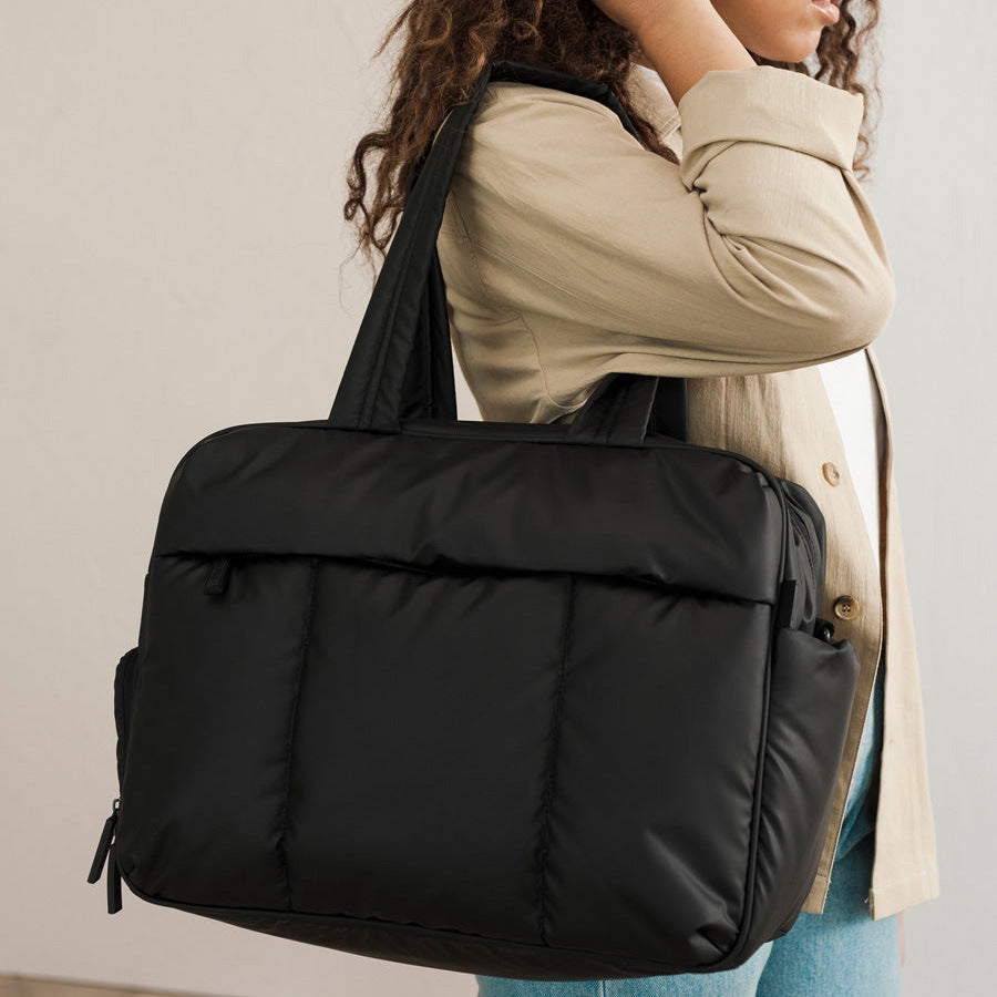 Down Duffel Bag – Large Capacity Women’s Shoulder Bag with Dry/Wet Separation, Multifunctional Travel Handbag