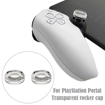 Rocker Cap for PlayStation Portal - Transparent Liquid Silicone Game Controller Cover & Thumb Grip for PS5
