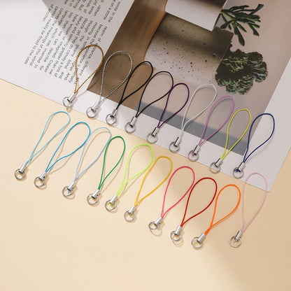 20/50pcs Polyester Lanyard Cord - Double Jump Ring Rope for Keychains, Phone Straps, DIY Crafts & Jewelry Making