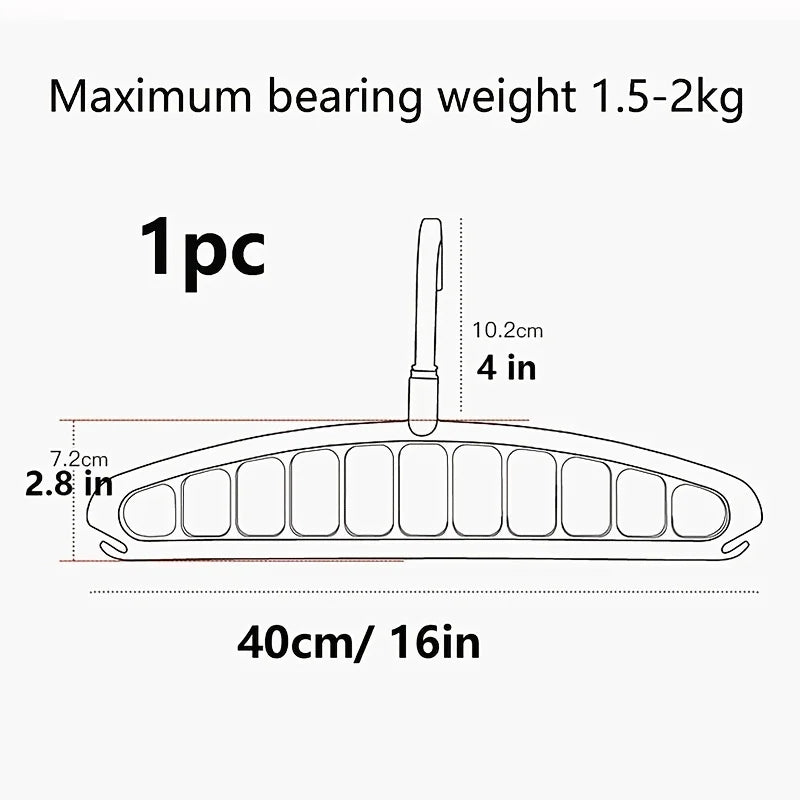 Folding Multi-Hole Clothes Hanger – Non-Slip Space-Saving Rack Organizer for Jeans, Trousers & Scarves