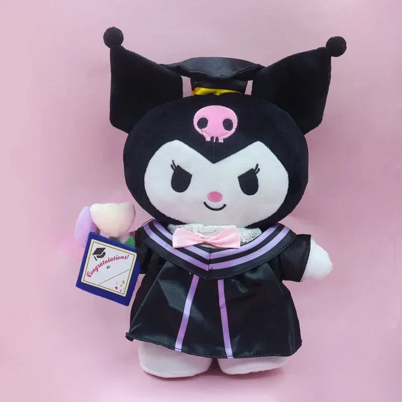 Anime Plush 25cm – Cinnamoroll, My Melody, Kuromi & Hello Kitty Kawaii Soft Stuffed Graduation Doll Gift
