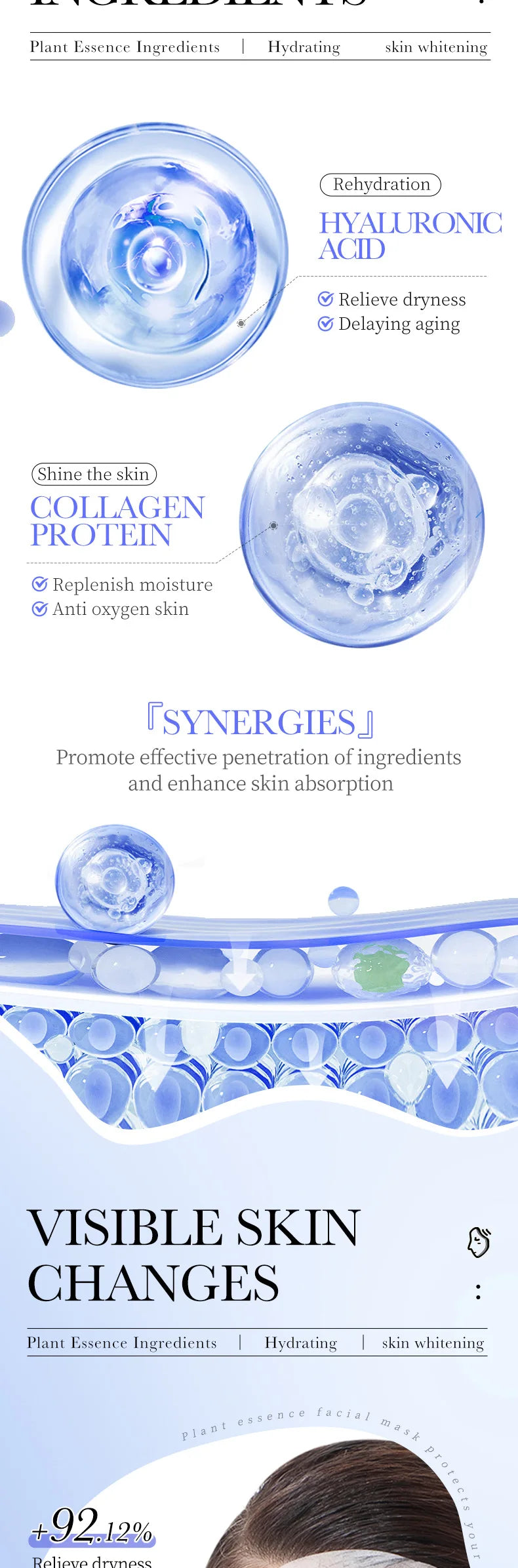 15PCS BIOAQUA Retinol Collagen Face Masks – Firming, Hydrating, Brightening & Moisturizing Skincare