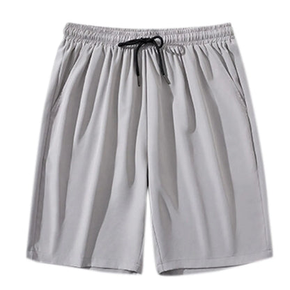 Men's Ice Silk Cargo Shorts – Thin, Loose-Fit Basketball & Sports Shorts (Big Size, Five-Point)