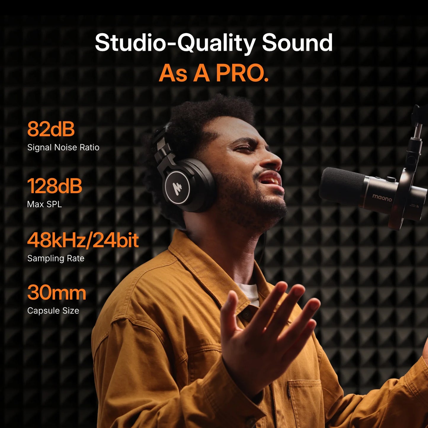 MAONO PD200W Hybrid Wireless Podcast Microphone – XLR/USB Dynamic Mic for PC, Phone & Camera Streaming & Recording