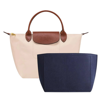 Felt Insert Bag for Longchamp Handbag - Portable Makeup & Purse Organizer Liner for Travel