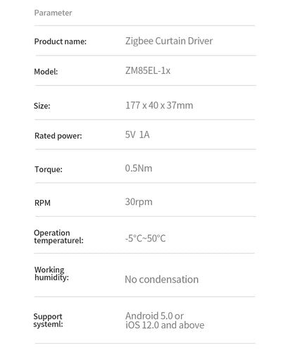 Zemismart Zigbee Smart Roller Shade Driver – Battery-Powered Electric Blinds Motor, Compatible with Tuya, Alexa, Google Home & Yandex Voice