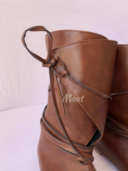 Medieval Viking PU Boots - Renaissance Knight Cosplay Shoes for Men & Women